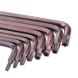 T6 T8 T10 T15 T20 T25 T30デュアルユーストライアングルTorxスターキーレンチS2スチールLタイプTorxキー穴付き - Product Image 4