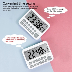 Digitaler Küchen timer 24H Uhr 10-Alarm-Uhren 99 Stunden Countdown Mute/Vibration Magnetischer Wecker Tisch Timer zum Kochen - Product Image 3