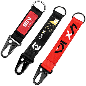 Custom Logo <strong>Printed</strong> Sublimation Strap Wrist Polyester Keychain Lanyard Short <strong>Key</strong> Chain Lanyards Motorcycle Keychain Car Keyring - Product Image 2