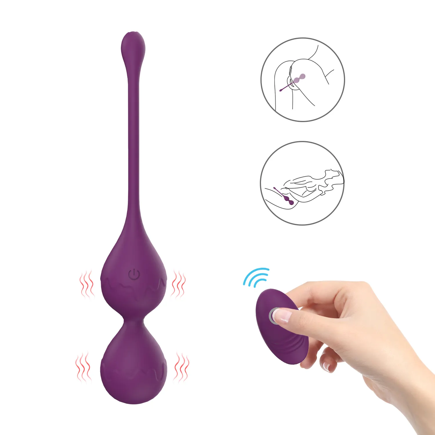 Vibrador inalámbrico de silicona para mujer, huevo de amor, resistente al agua, remoto, vibrador de huevo portátil