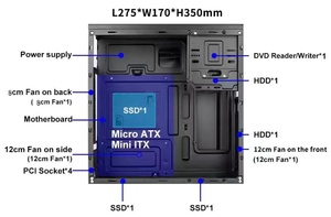 ファクトリーダイレクトコンピューターケース & タワーデスクトップコンピューターAtxPcケーシングゲーミングコンピューターケースtorres y cajas de la computadora - Product Image 3
