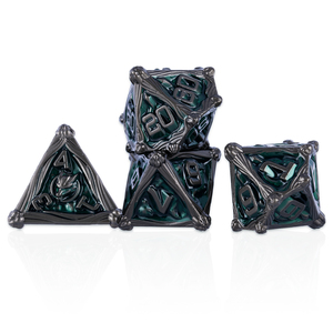 DND Metal zar seti D D 7 adet Metal çokyüzlü zar Set DND dundunve Dragons rol yapma oyunları için kırmızı numarası - Product Image 4