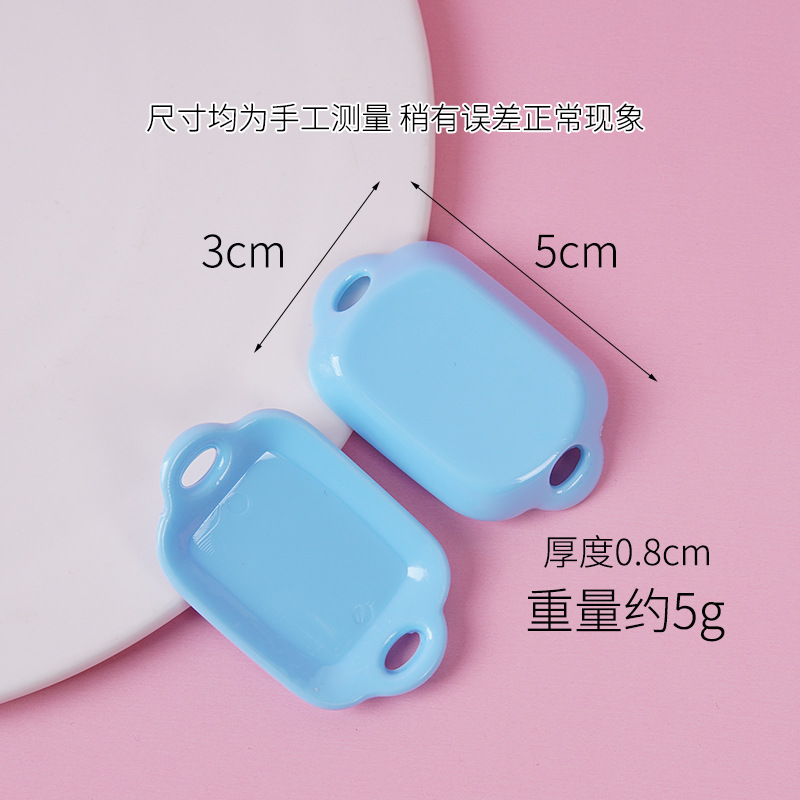 Petite assiette à poisson bleue à deux oreilles de 5 cm