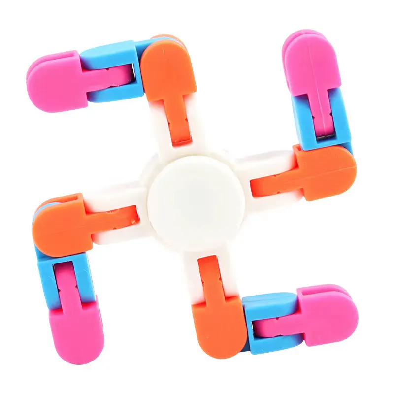 Nuovi giocattoli di plastica per bambini con catena di giroscopi per bambini colorati giocattolo fai da te