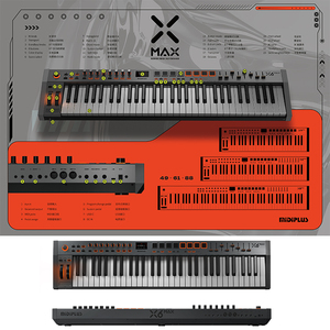 MIDIPLUS X8最大便携式USB MIDI控制器键盘88半加权键8 RGB速度后触敏带USB电缆 - Product Image 4