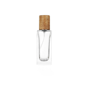 Toptan boş 30 Ml 35 Ml 50 Ml 100 Ml açık kare ahşap kapak sprey şişe parfüm Botella parfüm