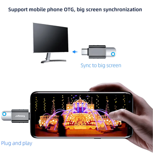 อะแดปเตอร์แปลง USB USB3.0 OTG Type-C USB-C ตัวผู้ไปยัง USB 3.0ตัวเมียสำหรับ Samsung S20 Huawei ขั้วต่อ usbc OTG - Product Image 3