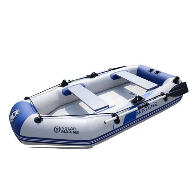 Solarmarine Großhandel 3 Person Air Matte Boden PVC Aufblasbare Boot Rudern Boote Faltbare Rafting CE Zertifikat Angeln Kajaks