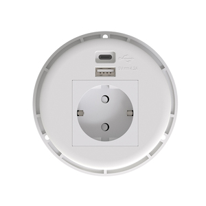 高质量圆形台式插座，带双USB (A + C) 3m电缆和英国插头2个无盖插座 - Product Image 4