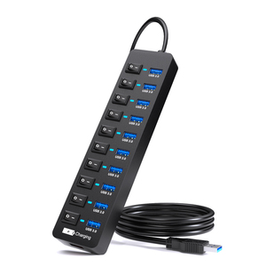 個別のON/OFFスイッチ付き10ポートデータハブスプリッター12V/3A電源アダプター拡張マウスキーボードおよびその他のデバイス在庫 - Product Image 5