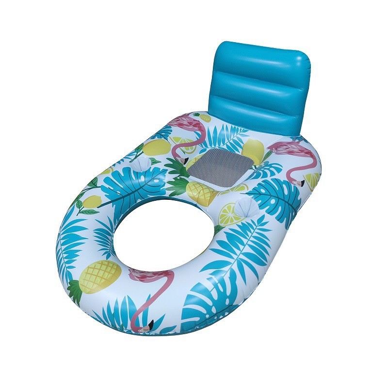 Chaise longue Flamingo bleue