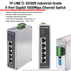TP-Link Industrial-grade 100M Fast Ethernet 1000M Gigabit Router SWITCH 5-PORT 8-Port POE TL-SF SG SL 1005/08 2005/08 Series - Product Image 4