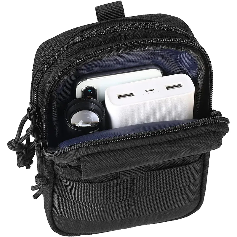 다목적 휴대 전화 벨트 파우치 휴대 전화 홀스터와 가제트 슬림 유틸리티 허리 가방 대형 블랙