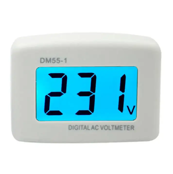Voltímetro digital com tela lcd, voltímetro medidor de voltagem display lcd ac 80-300v ue eua austrália tomada medidor de tensão