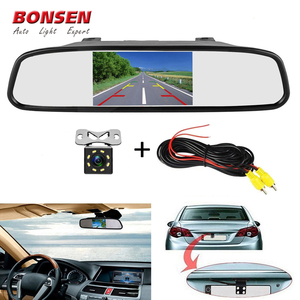 4.3&quot; Car Rearview Mirror Monitor Auto Parking <strong>System</strong> + 8 IR LED Night Vision CCD Car Backup <strong>Reverse</strong> Rear View Camera - Product Image 1