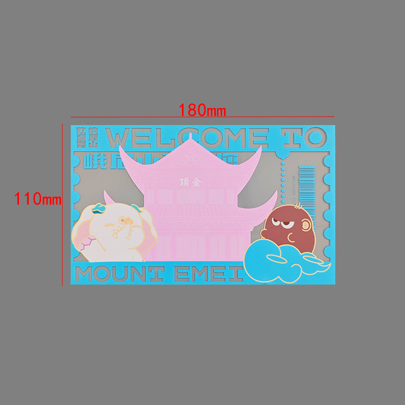 Carte postale en PVC transparent creux rose