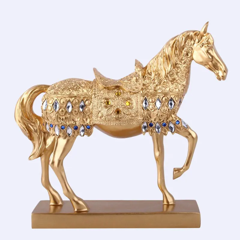 Statue de cheval en résine, ornement de la maison, accessoires artisanaux, statue de cheval, décoration de la maison