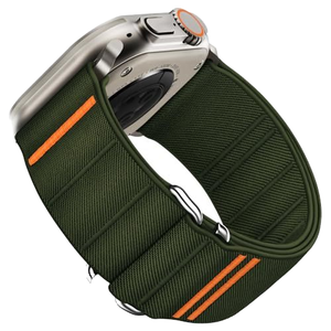 Nailon de liberación rápida Elástico suave Solo Loop Alpine Loop smartwatch gancho de metal Correa longitud ajustable para la serie Apple Watch - Product Image 1