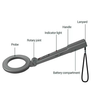 Metal Detector Electronic Metal <strong>Detecting</strong> <strong>Device</strong> Airport Security Metal Detector 180&deg;Foldable Head With Light and Sound Alerts