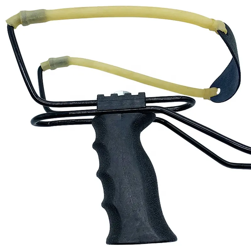 Wrist guard slingshot big black handle red handle latex leather target shooting outdoor competitive slingshot