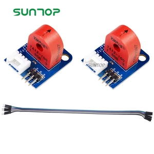 Módulo de Sensor de corriente CA 0 ~ 5A, placa de Sensor de amperímetro para Arduino con Cable Dupont