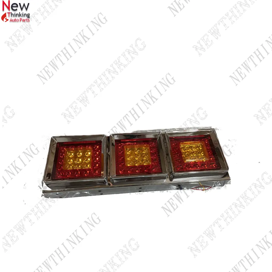 Tarifa base Chrome-Altered Square Three-Lamp Tail Lights para Mitsubishi FUSO Isuzu Hino