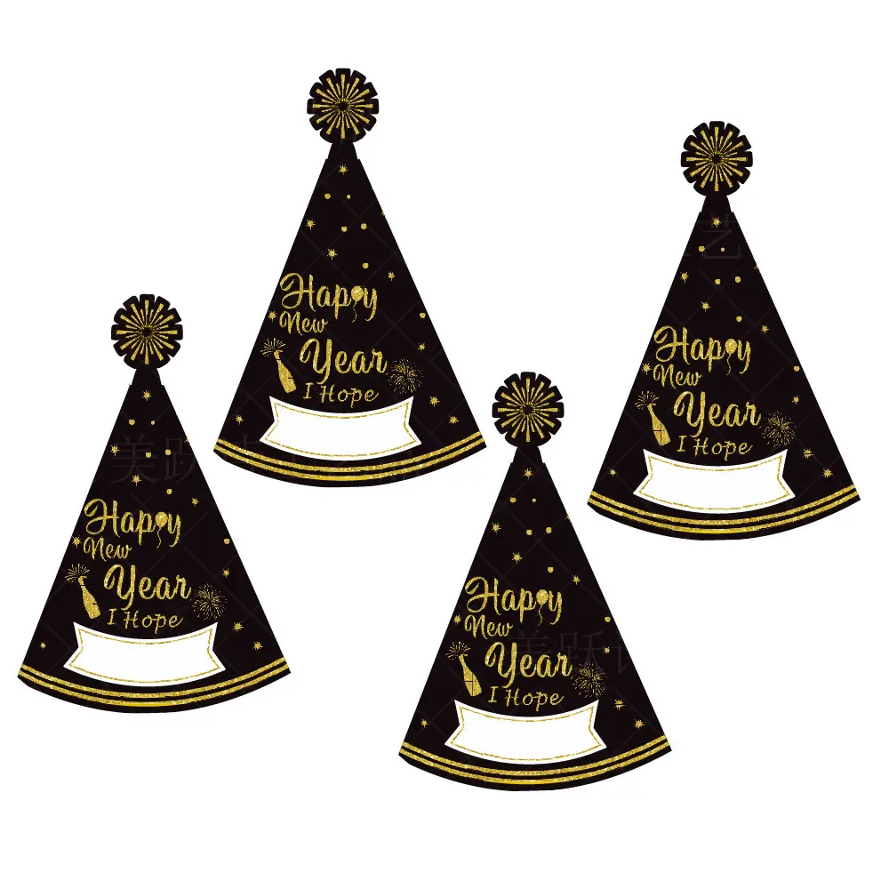 Happy New Years Photo Prop Hat Fais un vœu pour 2024 New Years Eve Party Hat Crown