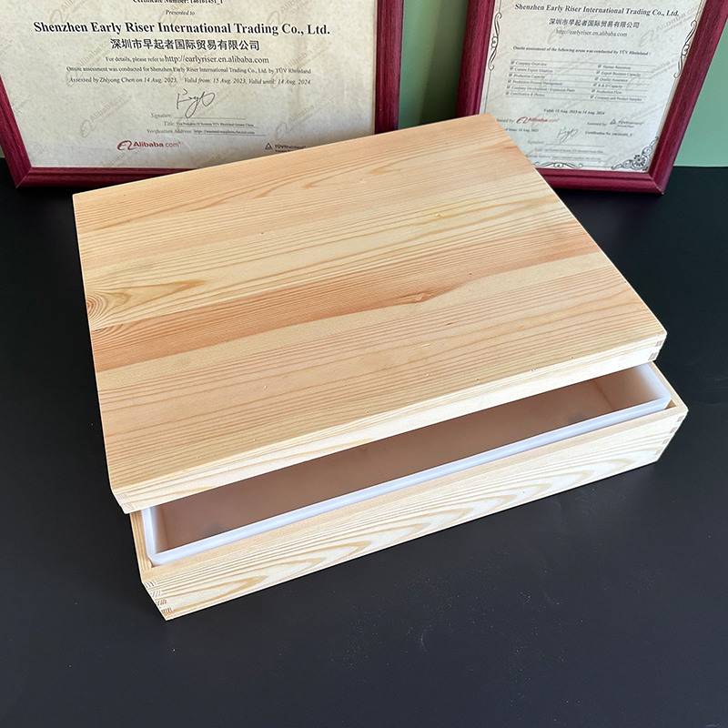 Scatola rettangolare in legno da 8000 ml + stampo in silicone