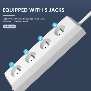 Short <strong>Socket</strong> 4 Outlets Home Office Bedroom <strong>Multiple</strong> <strong>Socket</strong> <strong>Extension</strong> <strong>Socket</strong> French Standard - Product Image 5