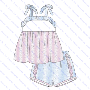 新款儿童女童服装套装夏装两件套字母组合棉学步小女孩短套