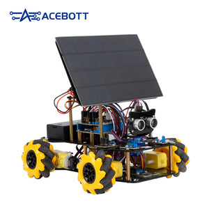Güneş enerjili WiFi App kontrol 4WD Mecanum akıllı araç kiti Arduino için Offroad programlanabilir Robot araç