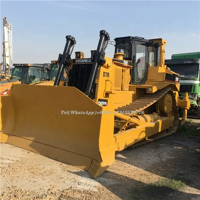 Excavadora de orugas Cat D7R de segunda mano Original Japan D7R Caterpillar Crawler Bulldozer con buen estado