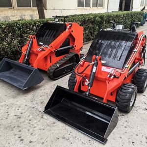 400Kg <strong>Loading</strong> Weight 4x4 Wheel <strong>Skid</strong> Steer Loader <strong>With</strong> Multi-function Attachments for Sale - Product Image 5