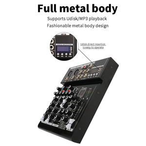Controlador de DJ profesional/mezclador de consola de Audio interfaz de sistema de escritorio 4 canales estéreo Bluetooth Audio mezclador Digital - Product Image 3
