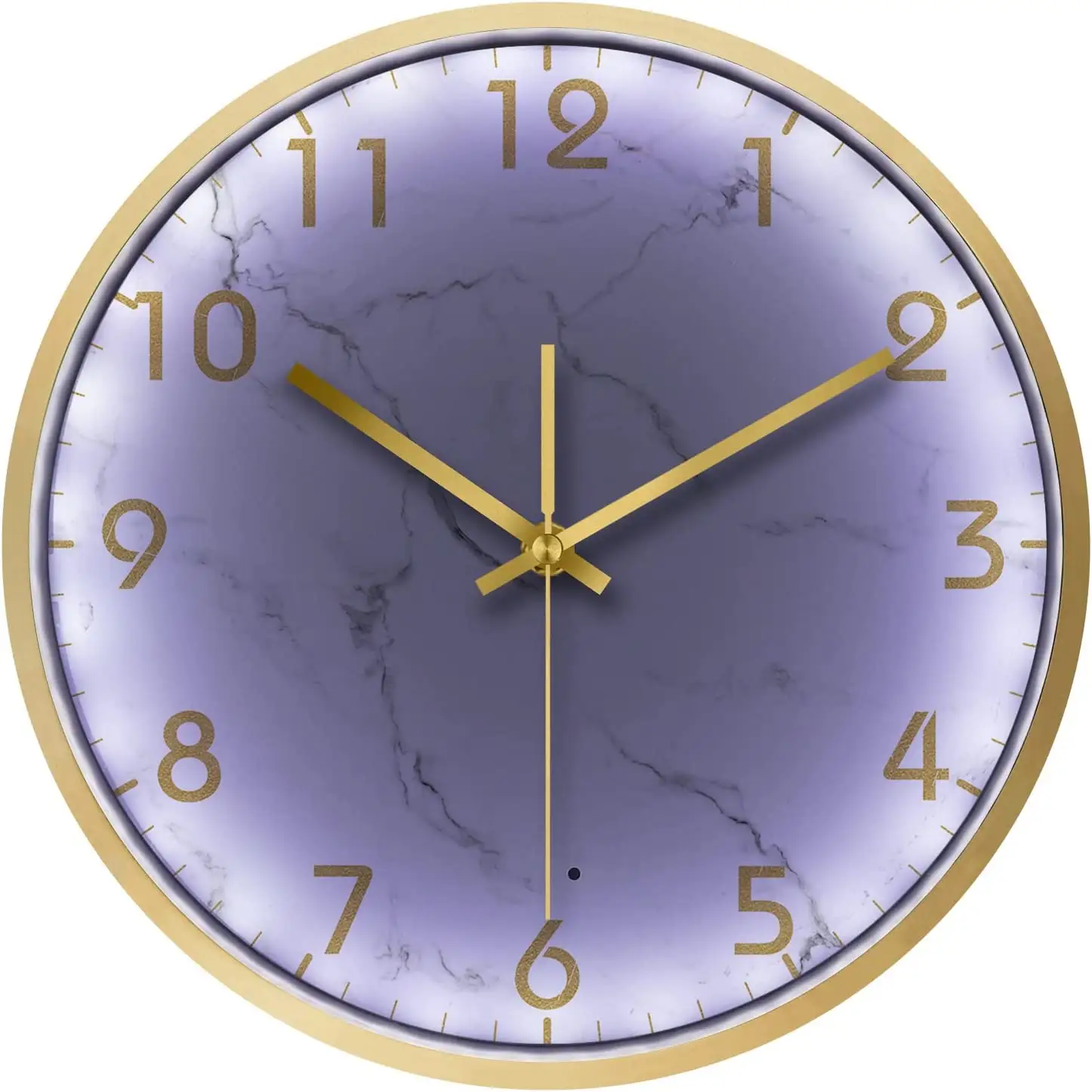 현대 럭셔리 글로우 어두운 시계 12 인치 침묵 LED 사운드 제어 대리석 벽 시계 음성 제어 시계