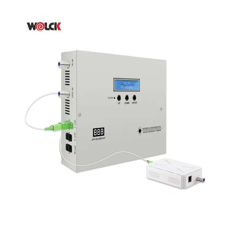 Wolck 1550nm mini émetteur Laser à Fiber optique CATV avec 2 sorties 10mw 20dbm