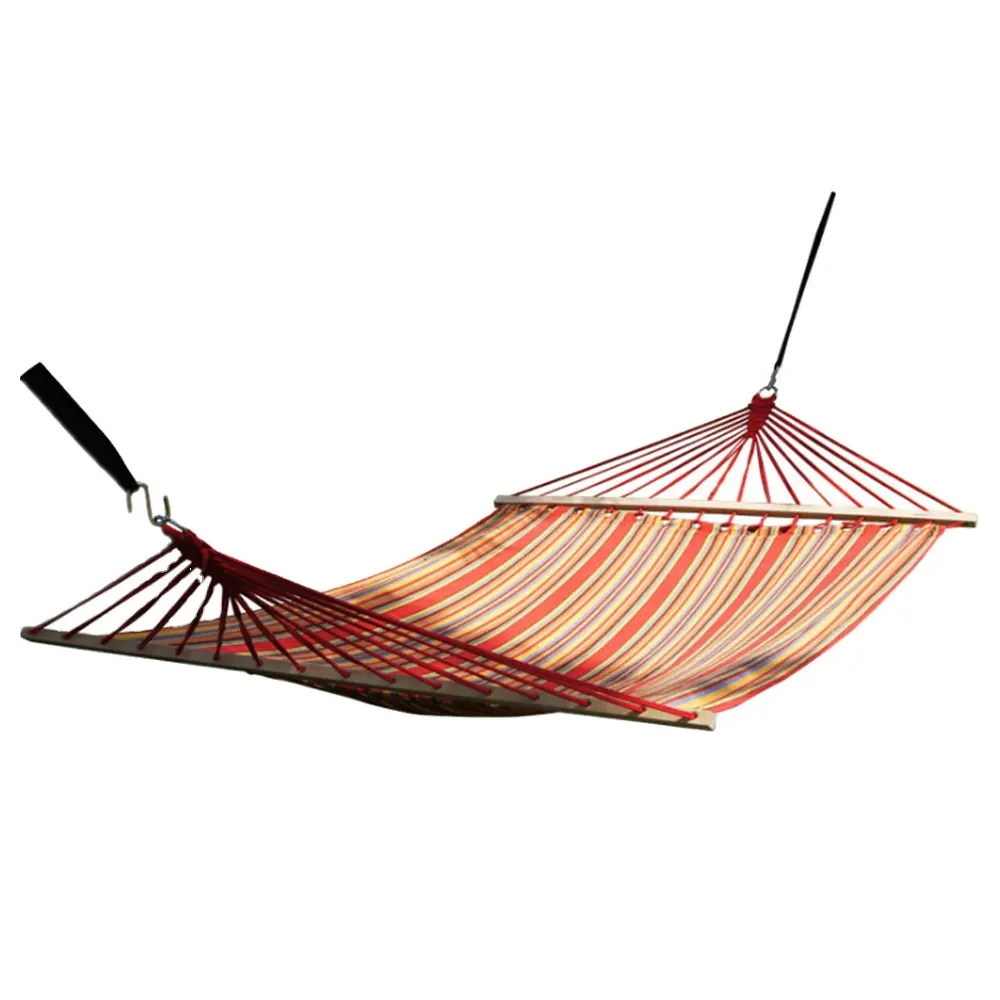 Hamaca de paracaídas portátil para personas de doble asiento para exteriores, hamaca ligera de alta capacidad con barra de madera