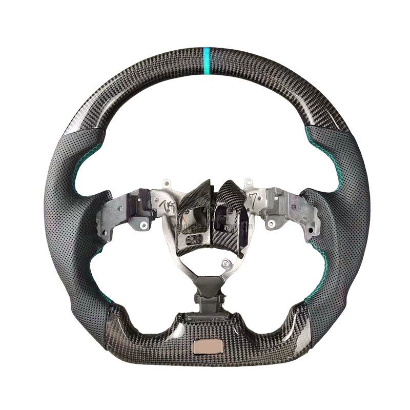 Cyan alignment mark+carbon fiber+perforated leathe