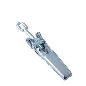 Abrazadera de acero galvanizado para caja de herramientas, cierre de gancho ajustable con hebilla de boca de pato, Clip de cierre plateado para caja de herramientas, DK906 - Product Image 1
