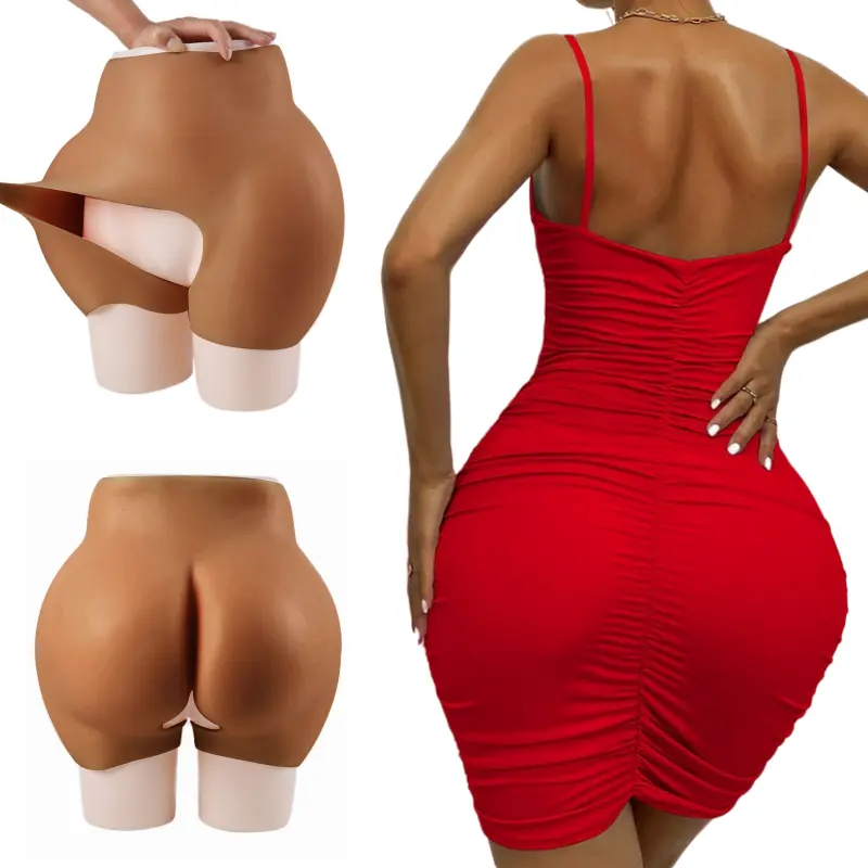 Calcinha de silicone Sexy Silicone Pantfake bunda e quadris Big nádega calças Enhancement acolchoado Hip Shaper Silicone Butt Panty