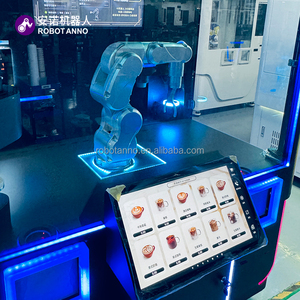 2025新型智能机器人咖啡师自动售货机机器人售货亭爪机