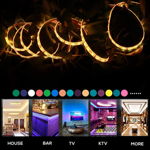5V 30 LEDs/M Bluetooth bağlantı APP kontrollü <span class=keywords><strong>LED</strong></span> şerit işık RGB 5050 IP65 ışık zinciri dekorasyon için