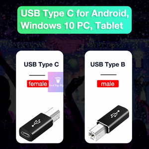 MIDI Electric Piano Electronic <strong>Keyboard</strong> Drum DAC <strong>USB</strong> C to <strong>USB</strong> 2.0 Printer Adapter <strong>USB</strong> Type C Converter for Printer Fax Scanner - Product Image 3