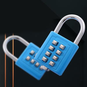 Anahtar kod kilidi metal alaşım anahtar kör kilit 8 haneli kombinasyon push button asma kilit - Product Image 4