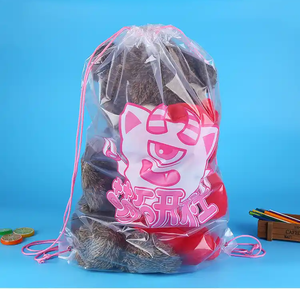 塑料背包袋带拉绳拉绳防水爪包背包透明袋带您的标志 - Product Image 6