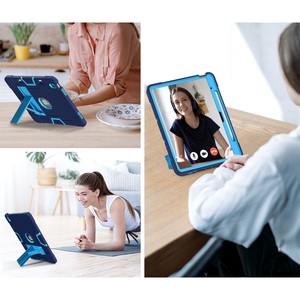 2025 anti-darbe tırtıklı sağlam kılıf Apple iPad hava 13 için M2 M3 sert standı plastik Tablet kabuk kapak ile kalem yuvası - Product Image 4