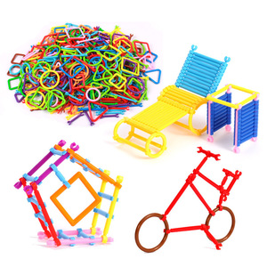Bloques de construcción Juguetes educativos Juego de bloques de columna de forma geométrica de alta calidad Construcción de cadena de eslabones de plástico colorido - Product Image 5