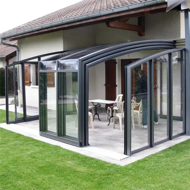 China Professionele Aangepaste Veranda Huis Sunrooms Glas Huizen Aluminium Winter Tuin Veranda