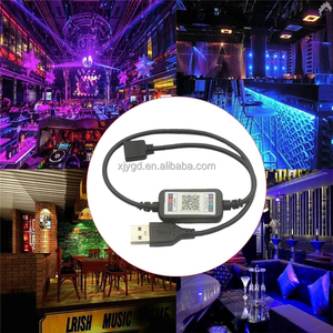 DC 5V-24V RGB светодиодный контроллер приложение RGB музыкальный контроллер для светодиодной полосы 5050 4-контактный мини-USB контроллер - Product Image 6