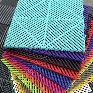 Customized Colorful PP Interlocking Floor Tiles Anti-Slip Vinyl Flooring Plain Surface Texture for Garage Warehouse Outdoor